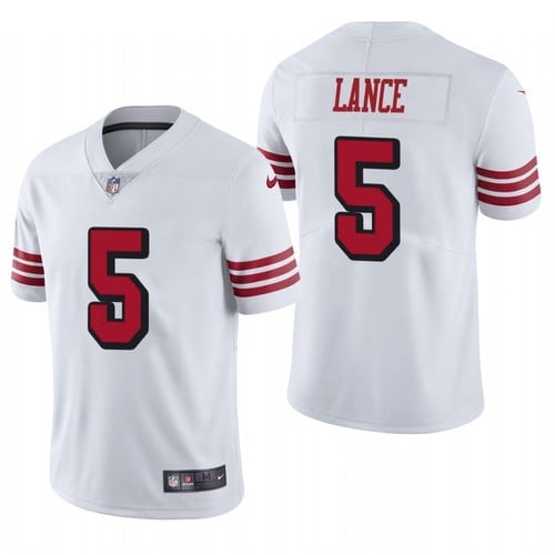 Men's San Francisco 49ers #5 Trey Lance White Color Rush Limited Stitched Jersey